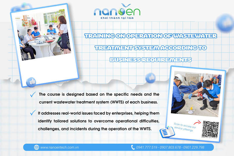 Training on Operation of Wastewater Treatment System According to Business Requirements