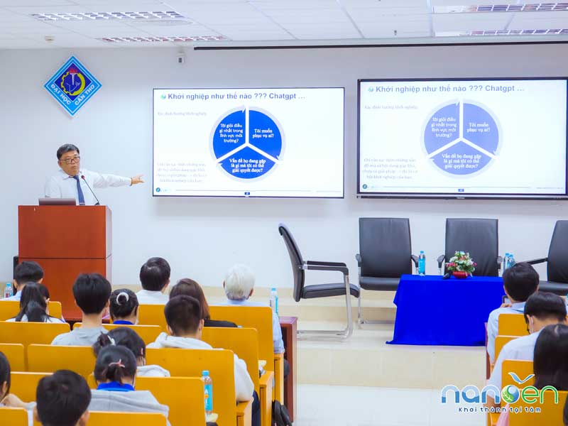 Nanoen chia sẻ hành trình khởi nghiệp trong lĩnh vực môi trường tại tọa đàm “Thị trường việc làm và khởi nghiệp sinh viên” do Khoa Môi trường & Tài nguyên Thiên nhiên – Đại học Cần Thơ tổ chức, góp phần định hướng nghề nghiệp và truyền cảm hứng cho thế hệ trẻ.