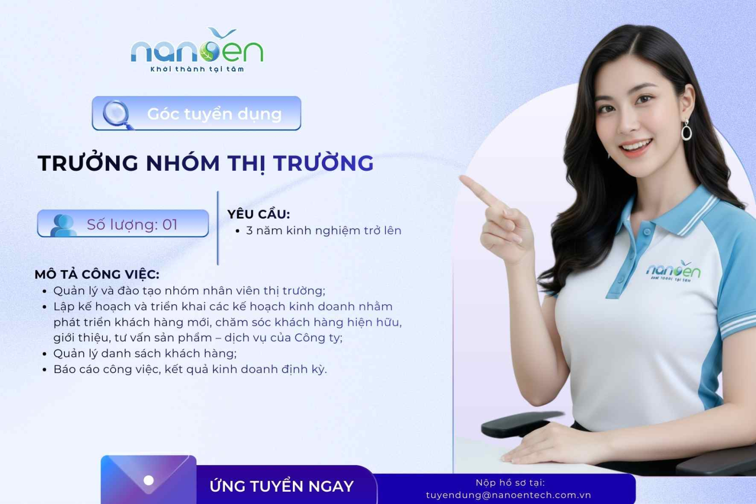 Nanoen is hiring a Marketing Team Leader