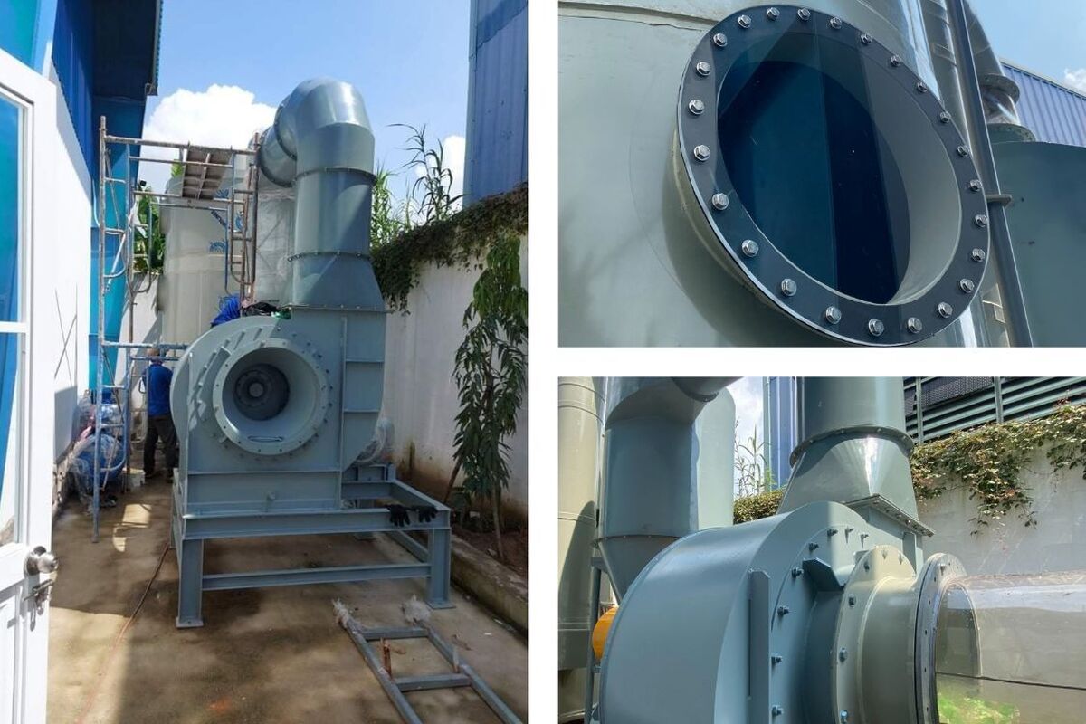Design and installation of dust and exhaust gas treatment system for Feed and Veterinary Medicine Manufacturing Plant