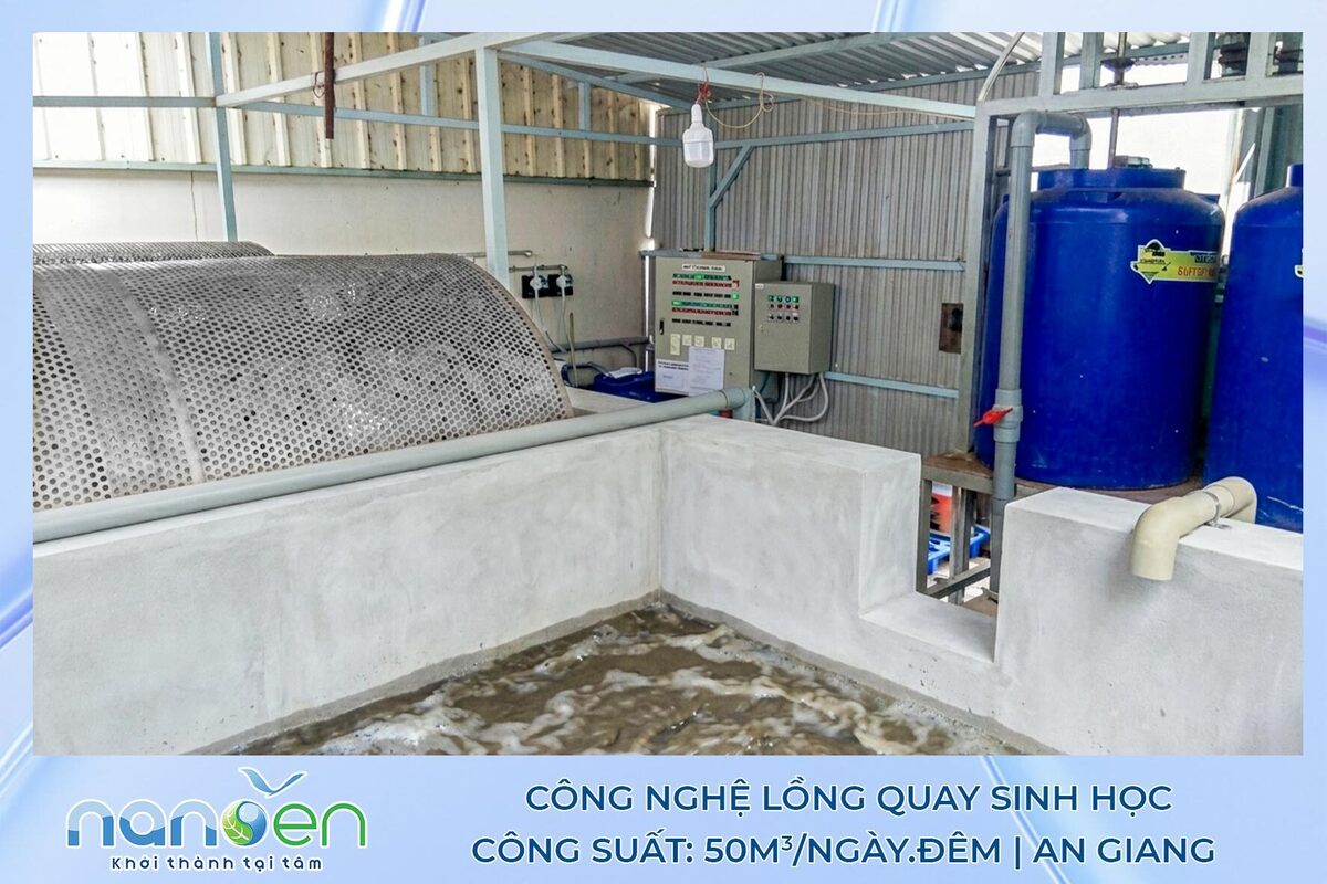 Thiết kế, xây dựng, ứng dụng công nghệ lồng quay sinh học xử lý nước thải rửa xoài thành phẩm tại An Giang