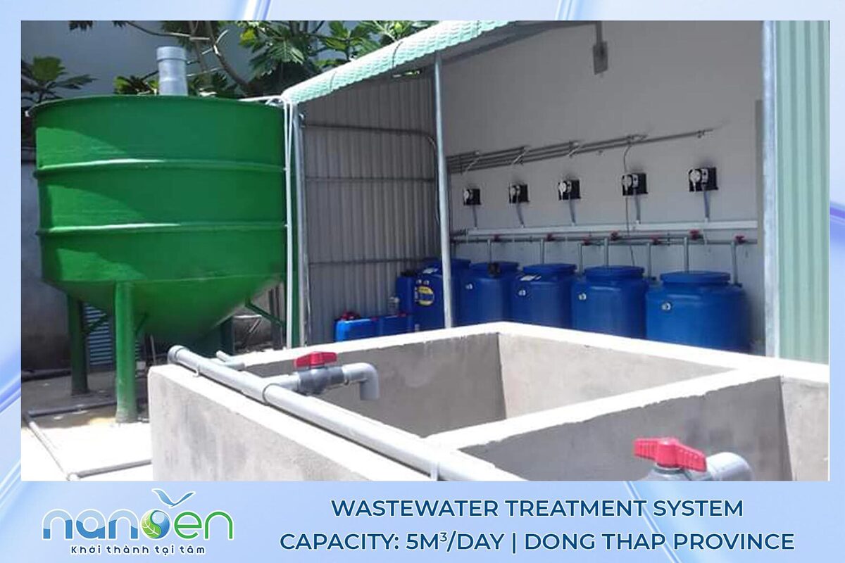 Design, installation, construction, and operation of packaging wastewater treatment system in Dong Thap Province