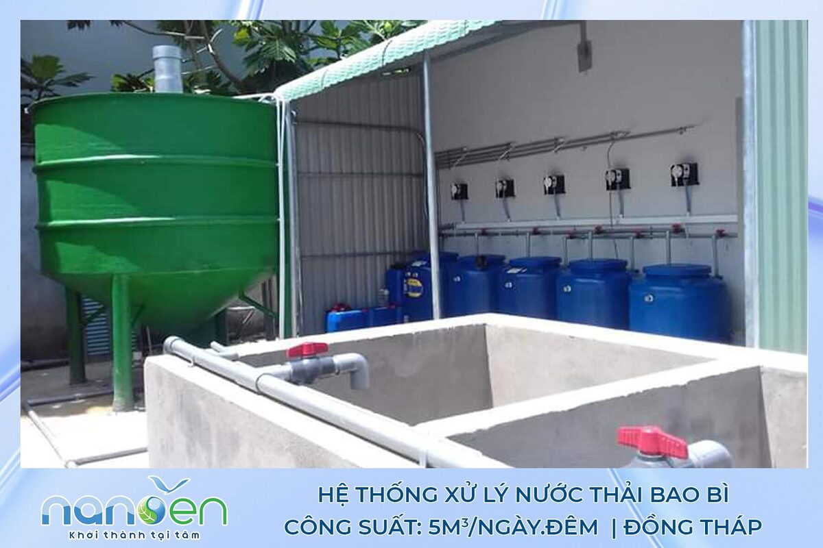 Thiết kế, lắp đặt, thi công và vận hành hệ thống xử lý nước thải bao bì tại Đồng Tháp