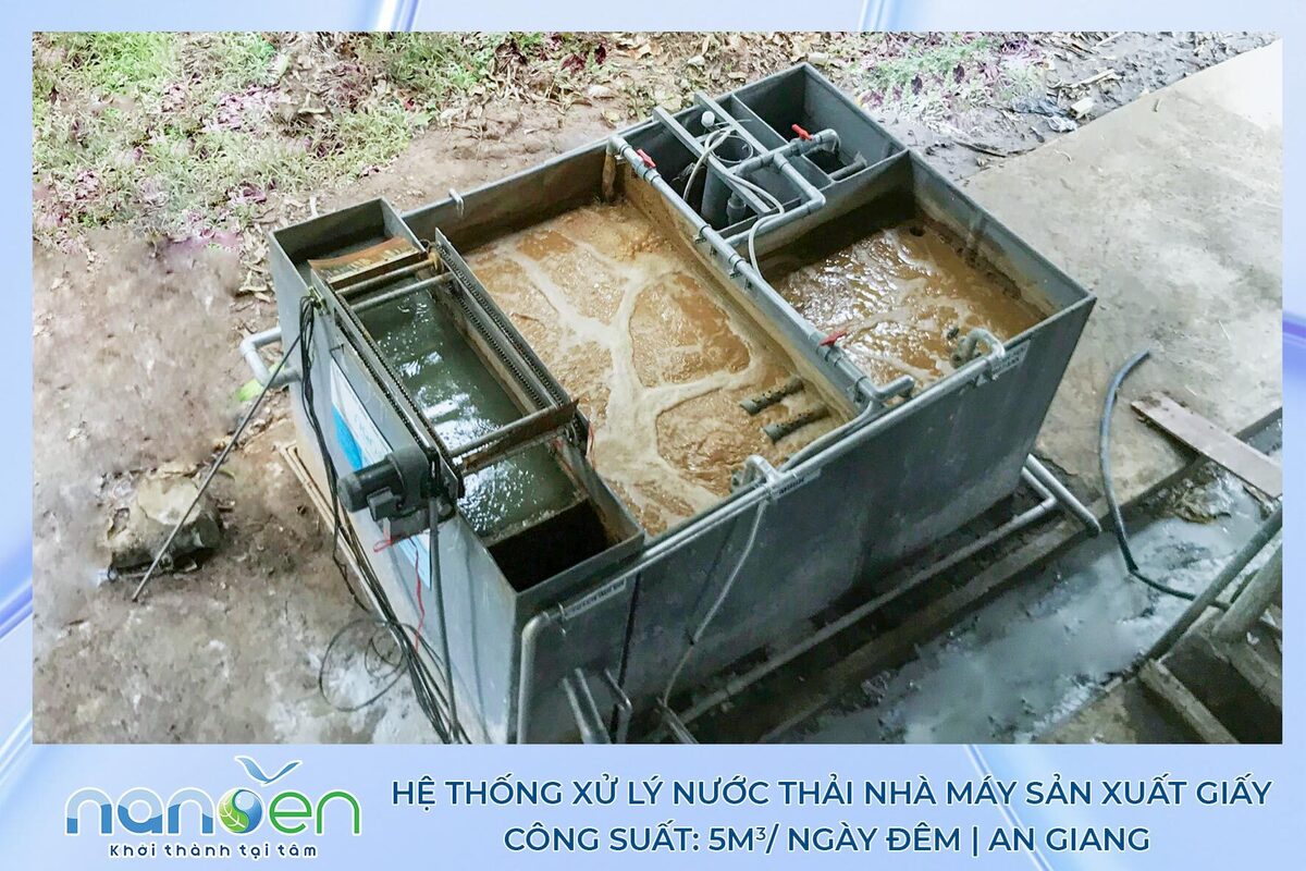 Thiết kế, lắp đặt hệ thống xử lý nước thải nhà máy sản xuất giấy tại An Giang